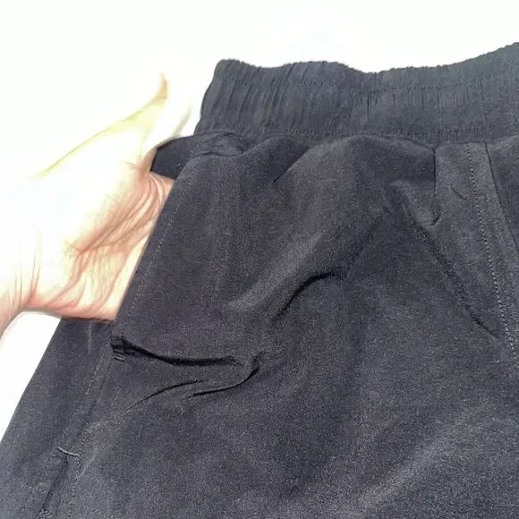 Black XS Zella Yoga Black Elastic Band Running Shorts W Pockets - Picture 3 of 8